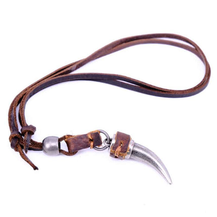 Horn Shaped Pendant Necklace for Men - Wnkrs