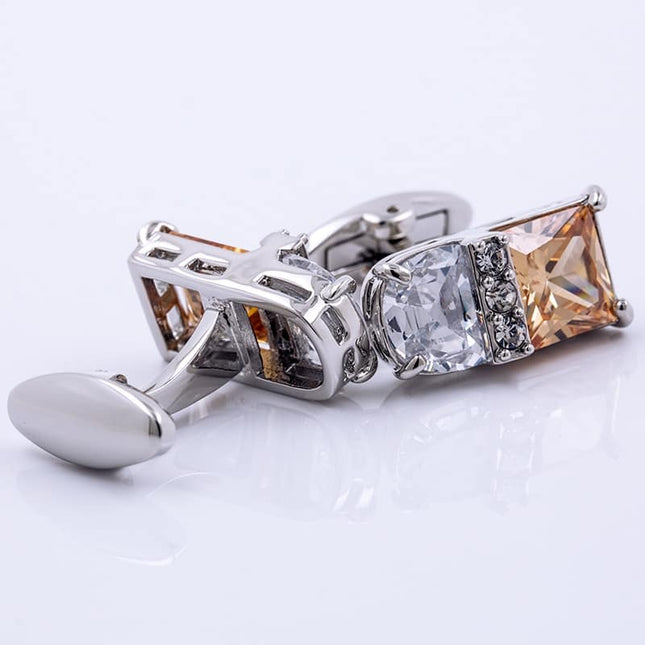 Men's Amber Crystal Cufflinks - Wnkrs