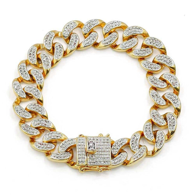 Men's Fashion Iced Out Cubic Zirconia Bracelets - Wnkrs