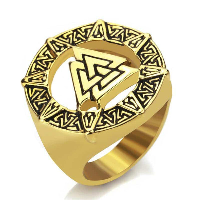 Cute Viking Styled Steel Men's Ring - Wnkrs