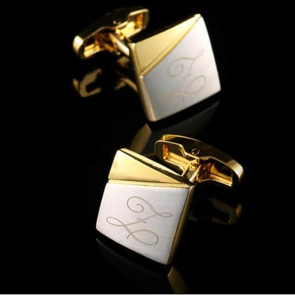 Personalized Engraved Gold and Silver Cufflinks - wnkrs