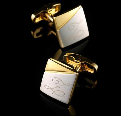 Personalized Engraved Gold and Silver Cufflinks - wnkrs