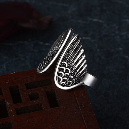 Angel Wings Shaped Open Ring - Wnkrs