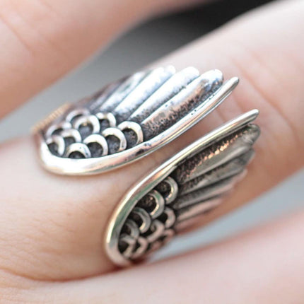 Angel Wings Shaped Open Ring - Wnkrs