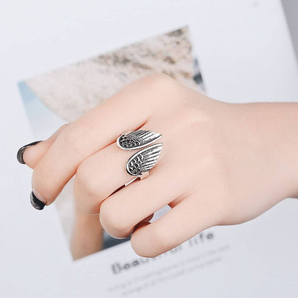 Angel Wings Shaped Open Ring - Wnkrs