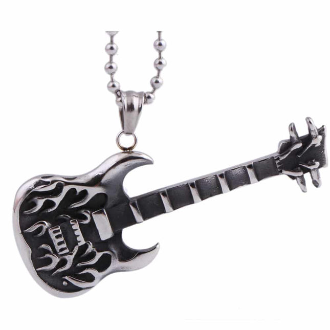 Men's Metal Guitar Pendant Necklace - wnkrs