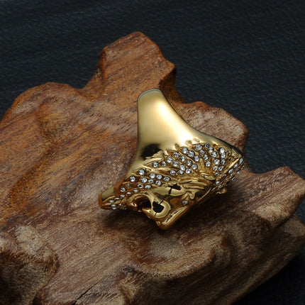 Men's Iced Out Lion Head Shaped Rings - Wnkrs