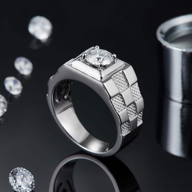 Moissanite Diamond Men's Ring - Wnkrs