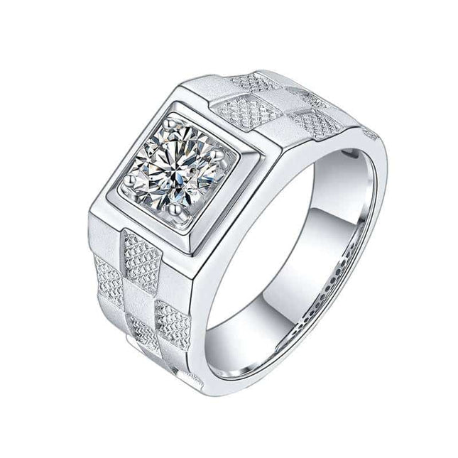 Moissanite Diamond Men's Ring - Wnkrs