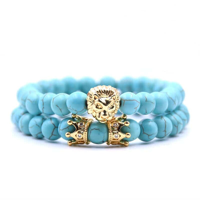 Men's Lion Decorated Charm Bracelet - Wnkrs