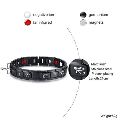 Men's Eye of Horus Magnetic Bracelet - Wnkrs