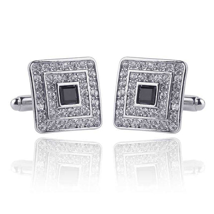 Men's Luxury Rhinestone Crystal Square Cufflinks - Wnkrs