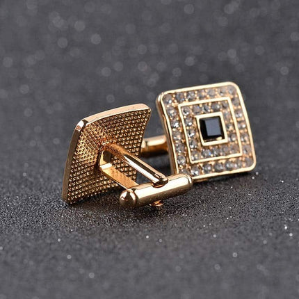 Men's Luxury Rhinestone Crystal Square Cufflinks - Wnkrs