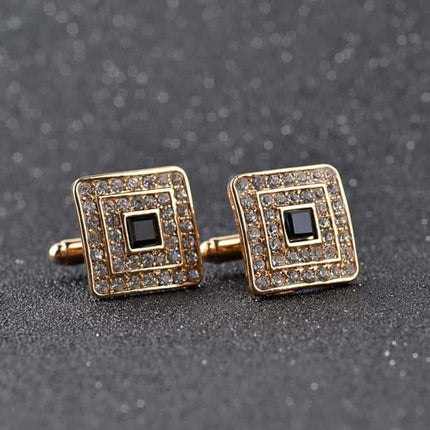 Men's Luxury Rhinestone Crystal Square Cufflinks - Wnkrs