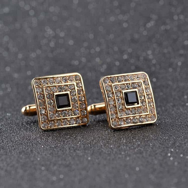 Men's Luxury Rhinestone Crystal Square Cufflinks - Wnkrs