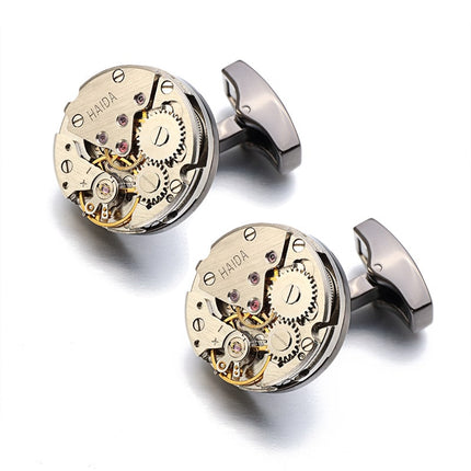 Men's Steampunk Watch Mechanism Cufflinks - Wnkrs