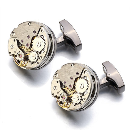 Men's Steampunk Watch Mechanism Cufflinks - Wnkrs