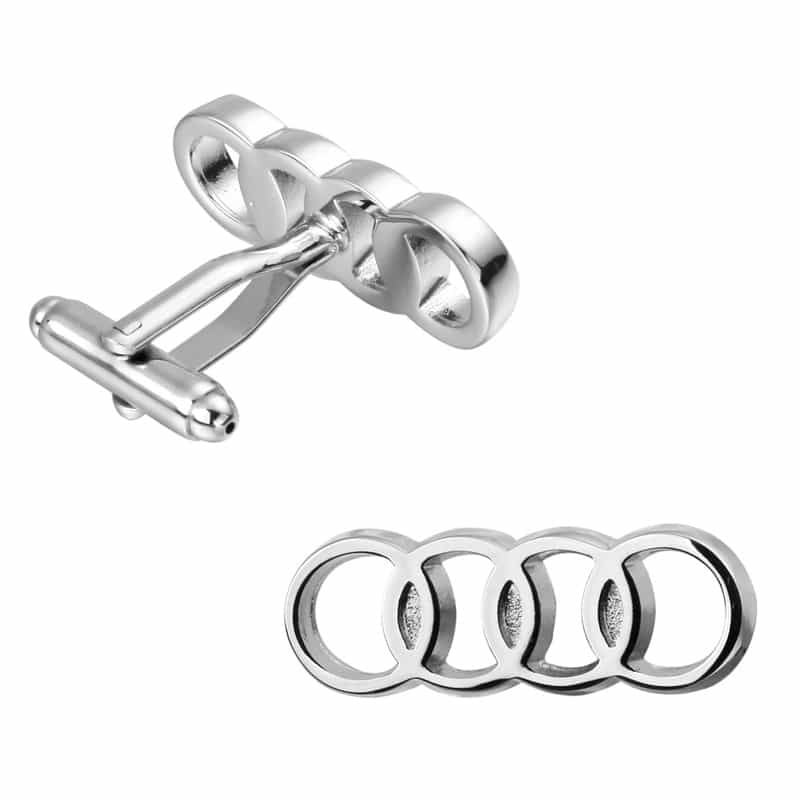 Men's Minimalistic Silver Cufflinks