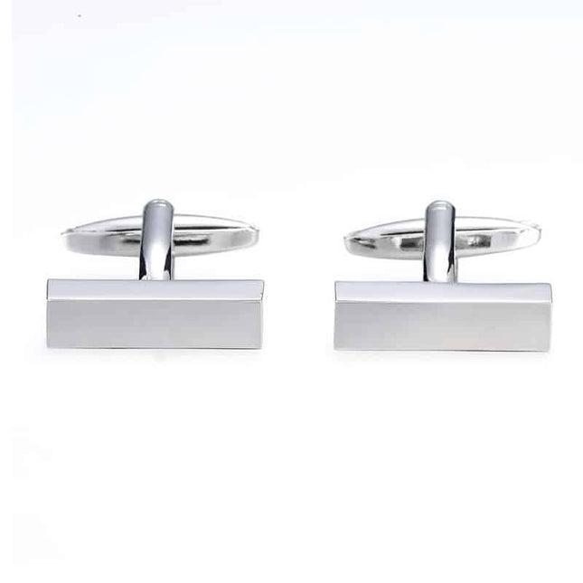 Men's Minimalistic Silver Cufflinks - Wnkrs