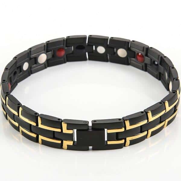 Men's Contrast Details Stainless Steel Magnetic Bracelet