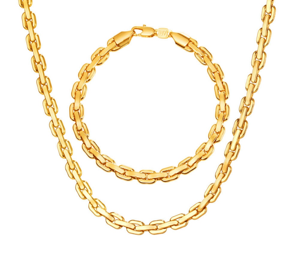 Chainlink Bracelet and Necklace Set