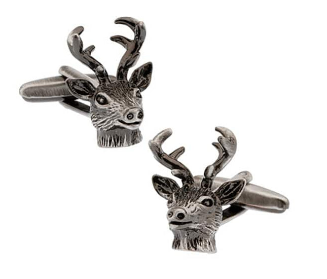 Trendy Deer Head Brass Cufflinks - wnkrs