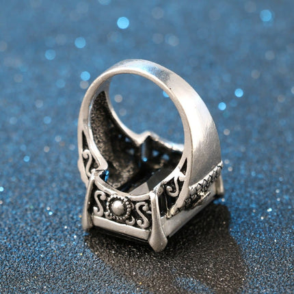 Men's Luxury Black and Silver Ring - Wnkrs