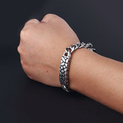 Men's Silver Color Stainless Steel Bracelet - Wnkrs