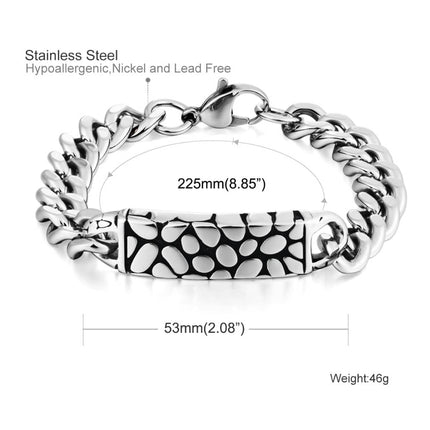Men's Silver Color Stainless Steel Bracelet - Wnkrs