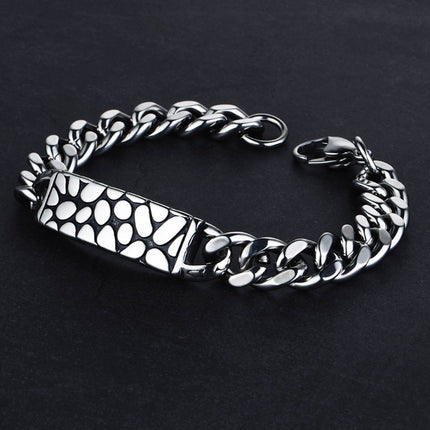 Men's Silver Color Stainless Steel Bracelet - Wnkrs