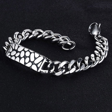 Men's Silver Color Stainless Steel Bracelet - Wnkrs