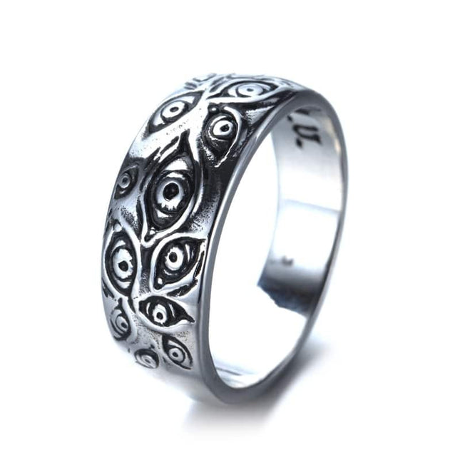 Men's Eye Patterned Ring - Wnkrs