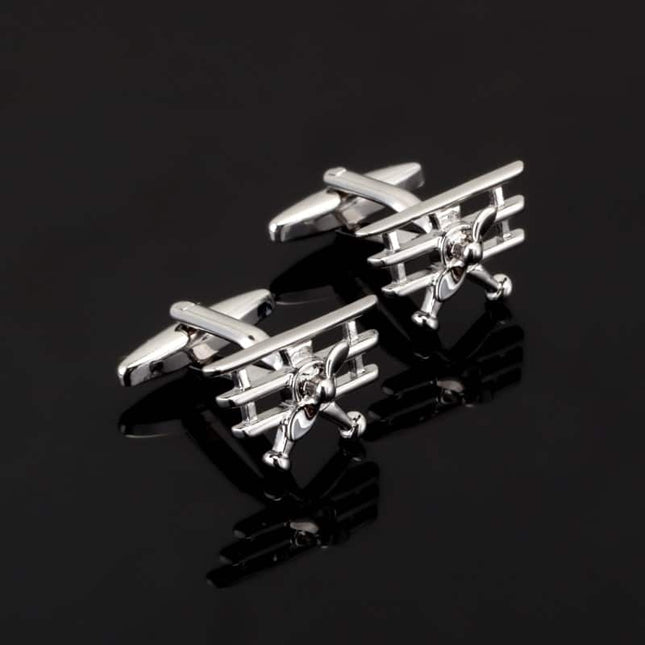 Silver Airplanes Cufflinks - wnkrs