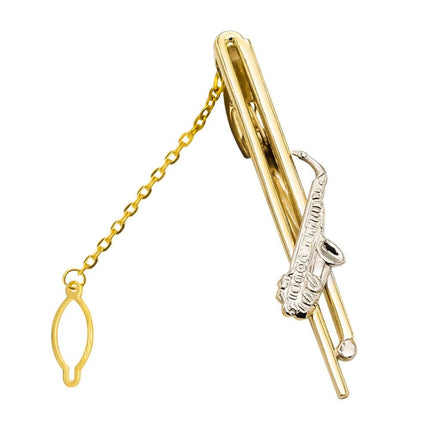 Men's Compact Tie Pin with Chain - Wnkrs