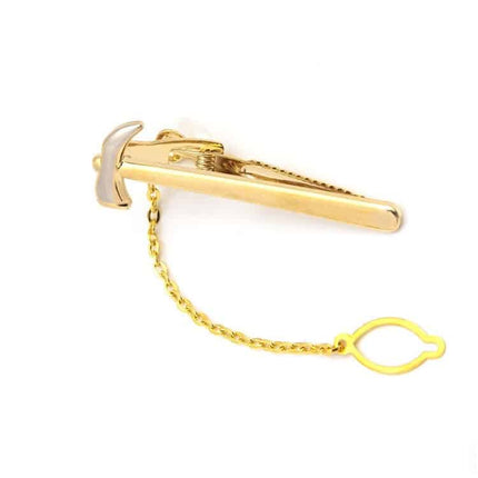 Men's Compact Tie Pin with Chain - Wnkrs