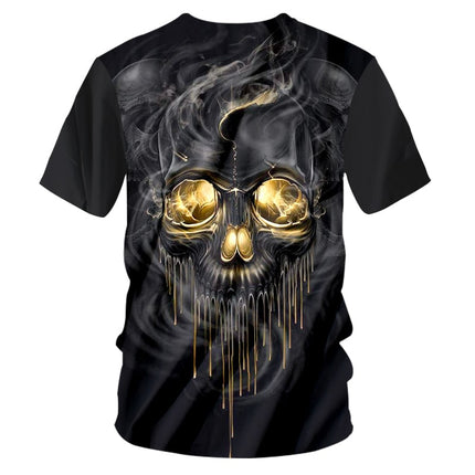 Men's Flame Skull Print T-Shirt - Wnkrs