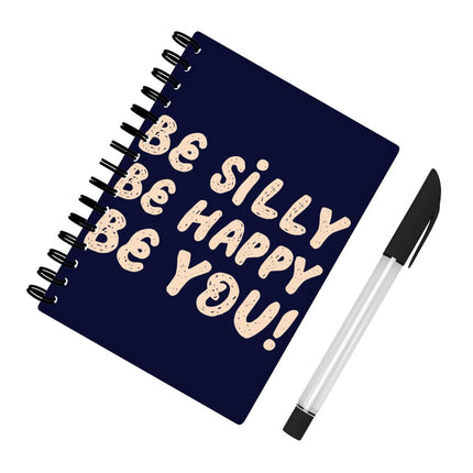 Be Happy Spiral Notebook - Be You Notebook - Cool Trendy Notebook - wnkrs