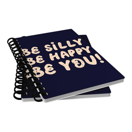 Be Happy Spiral Notebook - Be You Notebook - Cool Trendy Notebook - wnkrs