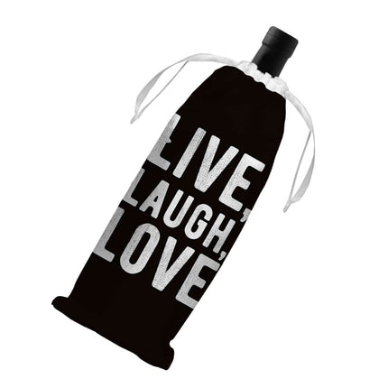 Live Laugh Love Wine Tote Bag - Trendy Wine Tote Bag - Cool Wine Tote Bag - wnkrs
