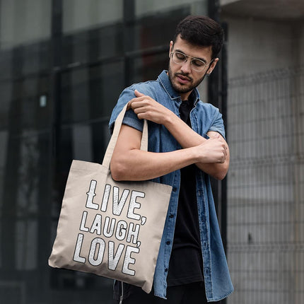 Live Laugh Love Small Tote Bag - Trendy Shopping Bag - Cool Tote Bag - wnkrs