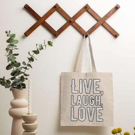Live Laugh Love Small Tote Bag - Trendy Shopping Bag - Cool Tote Bag - wnkrs