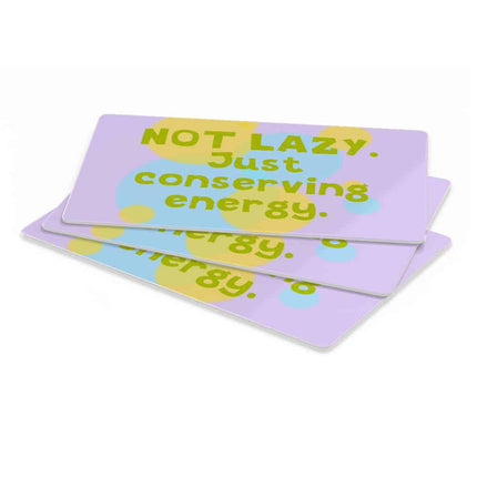 I Am Not Lazy Pet Food Mat - Quote Anti-Slip Pet Bowl Mat - Themed Pet Feeding Mat - wnkrs