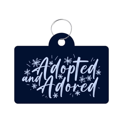 Adopted Pet ID Tag - Cute Pet Tag - Trendy Pet ID Tag - wnkrs