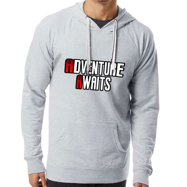 Adventure Awaits Lightweight Hoodie - Inspirational Hooded Sweatshirt - Cool Hoodie - wnkrs