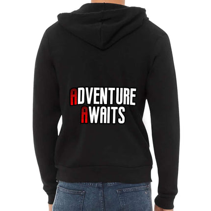 Adventure Awaits Full-Zip Hoodie - Inspirational Hooded Sweatshirt - Cool Hoodie - wnkrs