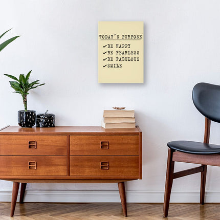 Today's Purpose Wall Picture - Quote Stretched Canvas - Graphic Wall Art - wnkrs