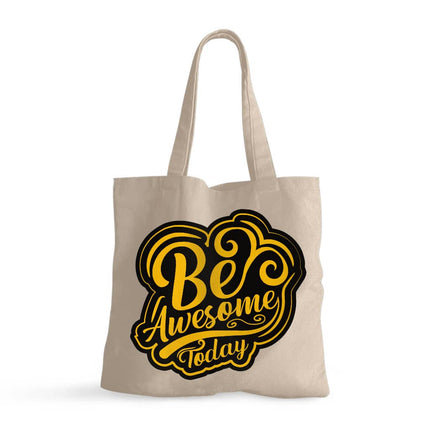 Be Awesome Today Small Tote Bag - Motivational Shopping Bag - Cute Tote Bag - wnkrs
