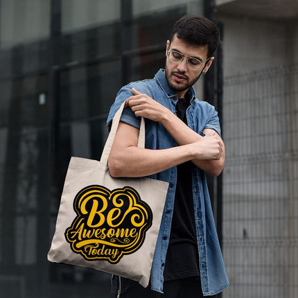 Be Awesome Today Small Tote Bag - Motivational Shopping Bag - Cute Tote Bag - wnkrs