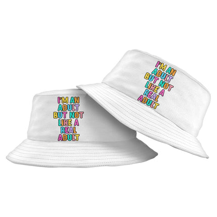 I'm an Adult Bucket Hat - Colorful Hat - Printed Bucket Hat - Wnkrs