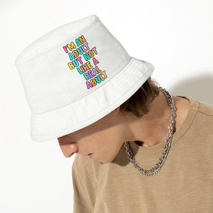 I'm an Adult Bucket Hat - Colorful Hat - Printed Bucket Hat - Wnkrs